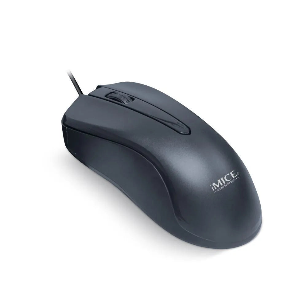 KM-520 black wired keyboard and mouse set with 104 keys and USB cables on a desk
