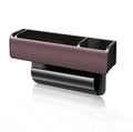 Car seat gap storage box in black PU leather measuring 270 x 157 x 68 mm