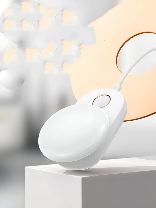 Baseus Sunshine Series white rechargeable motion sensor night light on a bedside table.