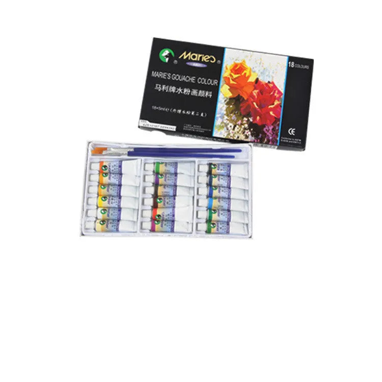 Marley gouache paint set showing 12ml tubes in boxed packaging with multiple colour options