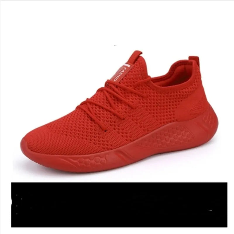 Men's black and white mesh sneakers with PVC soles and round toe design for casual spring wear