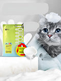 Pack of 4 pet deodorant cleaning wipes with sugarcane and oat protein formula in blue packaging