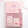 Cherry blossom hand ledger gift box set with paper cover, 33 x 24.5cm pages, and 475g inner paper in OPP packaging