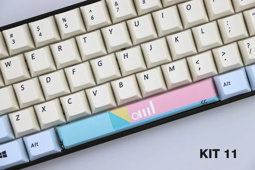PBT mechanical keyboard spacebar keycap in cherry profile with outline design