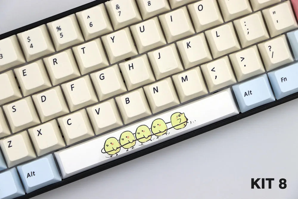 PBT mechanical keyboard spacebar keycap in cherry profile with outline design