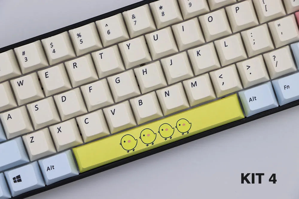 PBT mechanical keyboard spacebar keycap in cherry profile with outline design