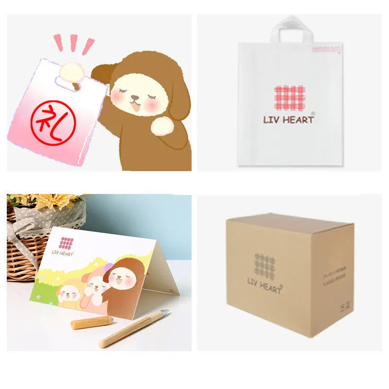 LIVHEART sheep doll pillow plush toy ragdoll in pink with bown cotton filling for child sleeping