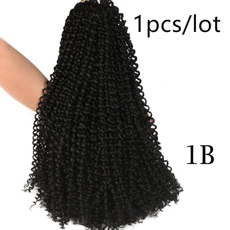 Passion twist crochet braid hair extensions 18 inch spring twist high temperature wire fibre black colour