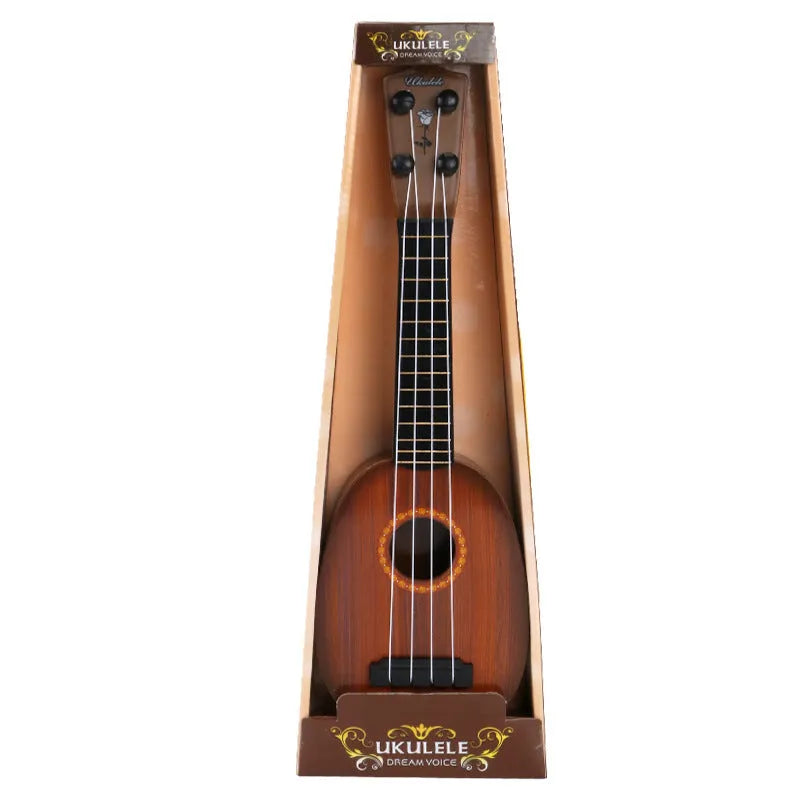 38cm children's simulation ukulele toy with retro guitar design in safety plastic