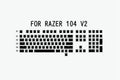 Pudding V2 white and black PBT double-shot keycap set for backlit mechanical keyboards.