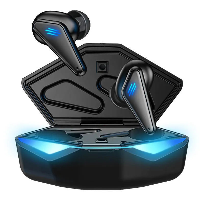 Blue K55 wireless Bluetooth gaming headset with TWS stereo sound and earplug design