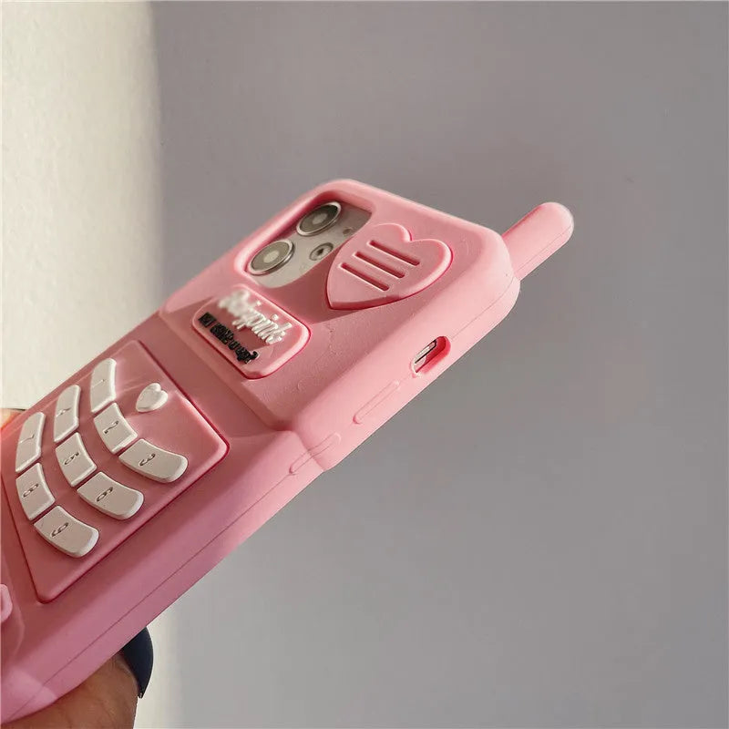 Pink TPU phone case with Big Brother print for Xiaomi, showing back and edges covered
