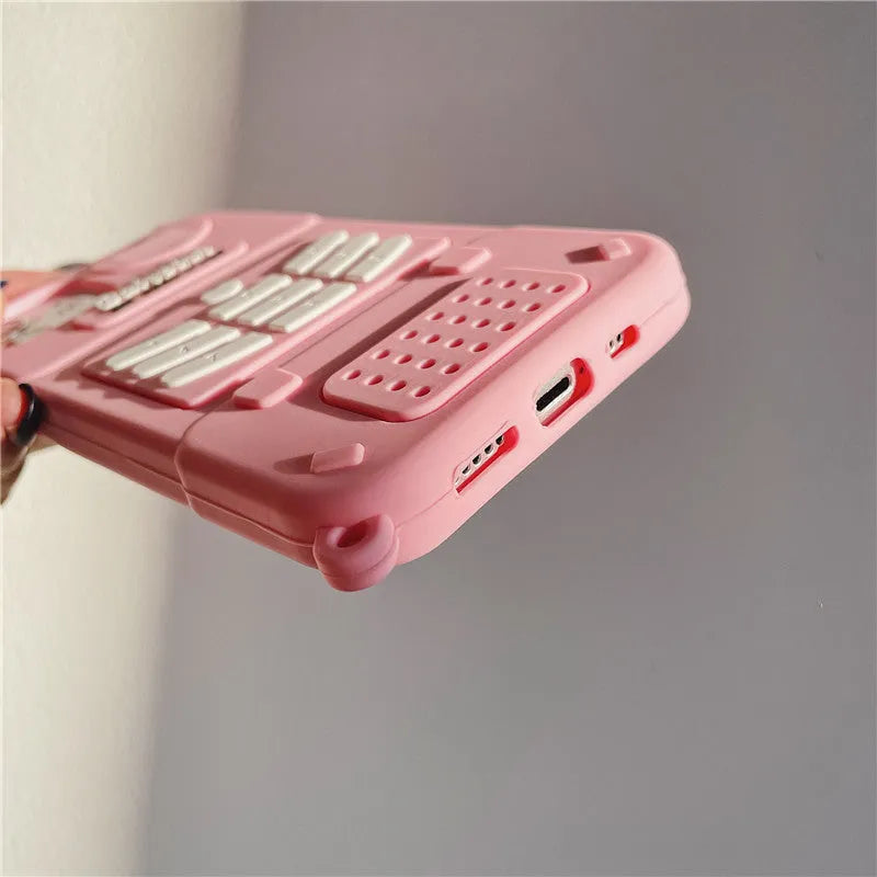 Pink TPU phone case with Big Brother print for Xiaomi, showing back and edges covered