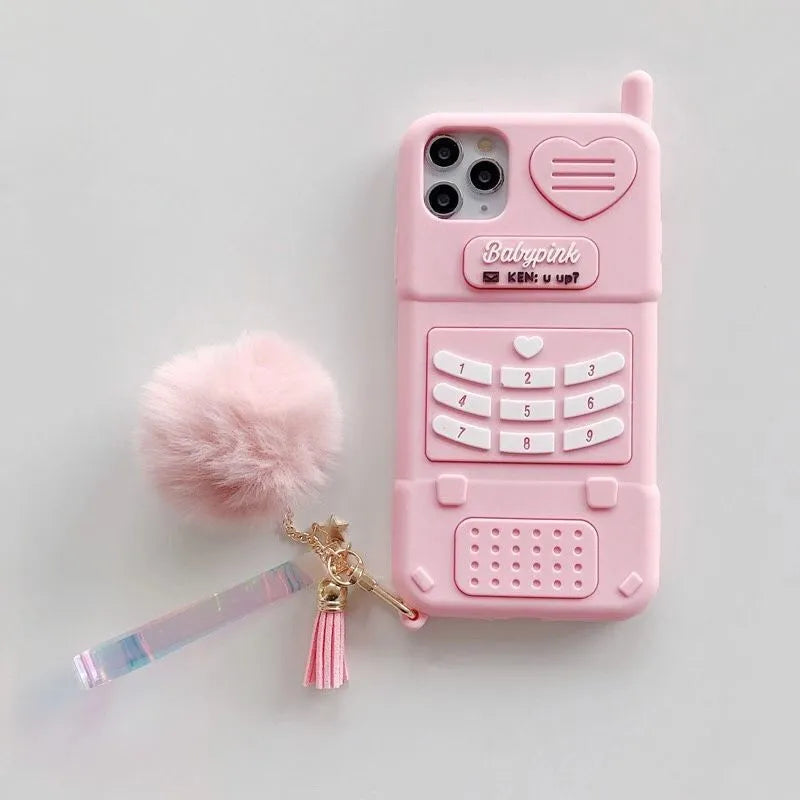 Pink TPU phone case with Big Brother print for Xiaomi, showing back and edges covered