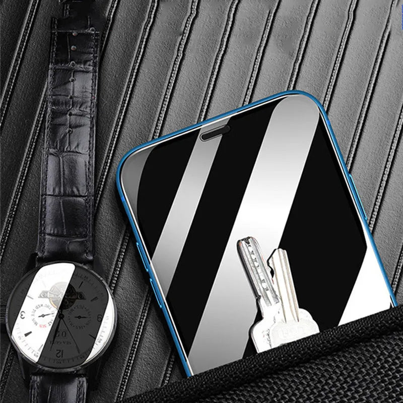 Black tempered glass front film screen protector for iPhone 11 Pro Max XS Max 6 6s 7 8 Plus XR X XS
