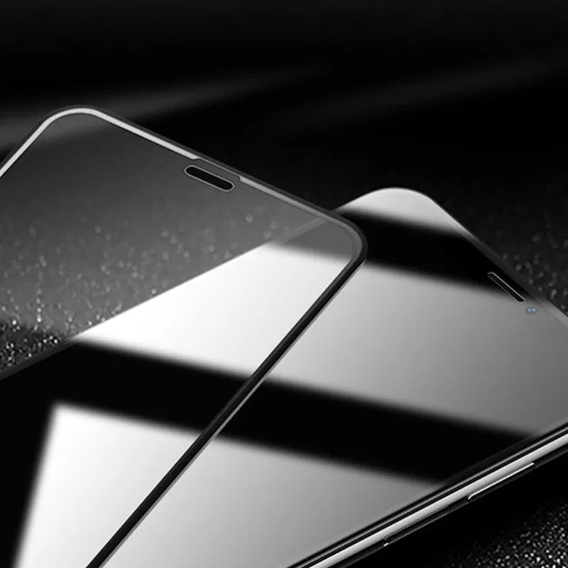 Black tempered glass front film screen protector for iPhone 11 Pro Max XS Max 6 6s 7 8 Plus XR X XS