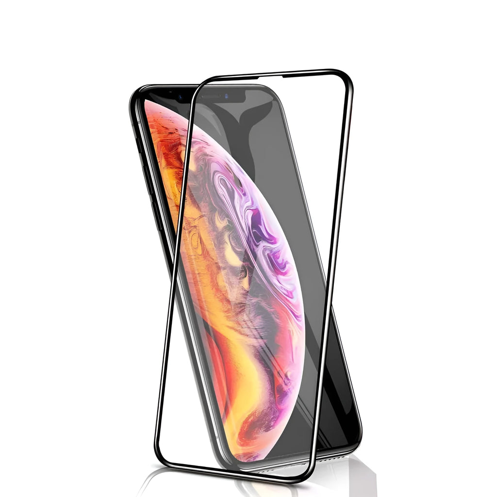 Black tempered glass front film screen protector for iPhone 11 Pro Max XS Max 6 6s 7 8 Plus XR X XS
