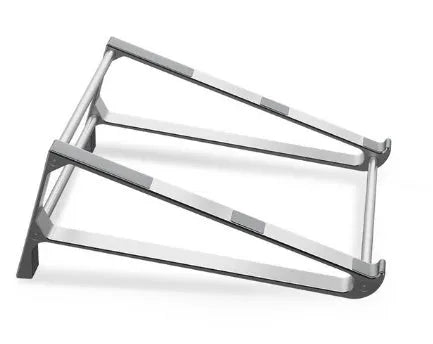 Aluminium alloy laptop stand with tablet holder in silver colour