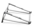 Aluminium alloy laptop stand with tablet holder in silver colour