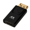Black DisplayPort to HDMI adapter for 4K video conversion with copper core wiring