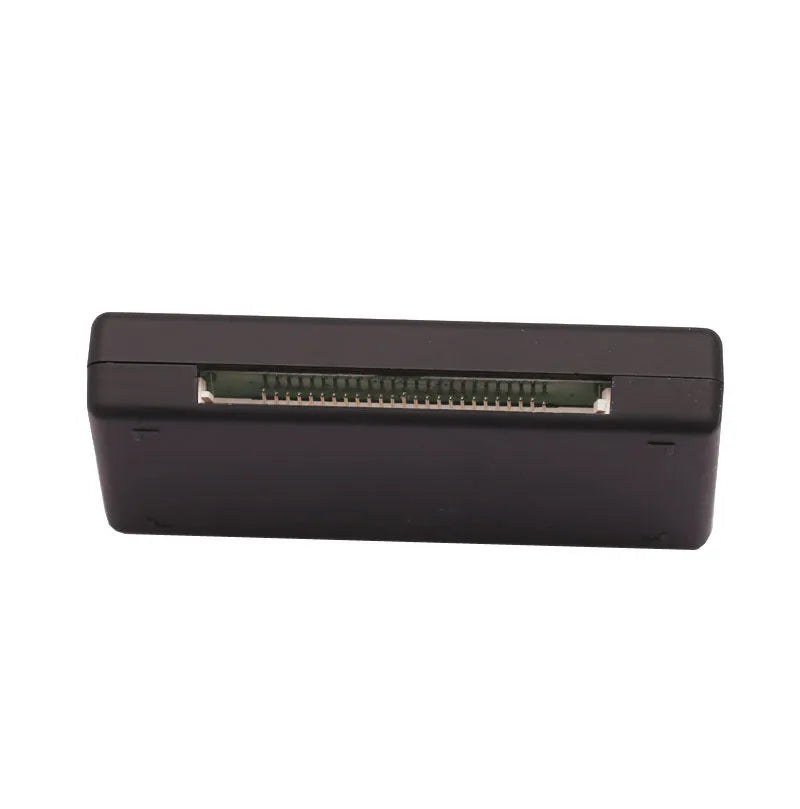 Black multi-function USB card reader, approx. 67 x 40 x 12mm, with USB cable and LED lights