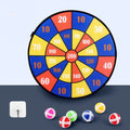 Children's plastic sticky ball dart board with cartoon design, 6 balls, and hook for wall mounting