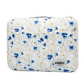 White polyester waterproof shockproof protective cover for notebook, tablet, or iPad with zip closure and computer pocket