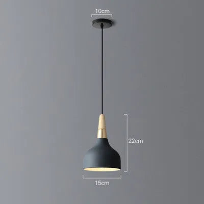 Modern small three-light chandelier in macaron style, 150x200mm, black finish