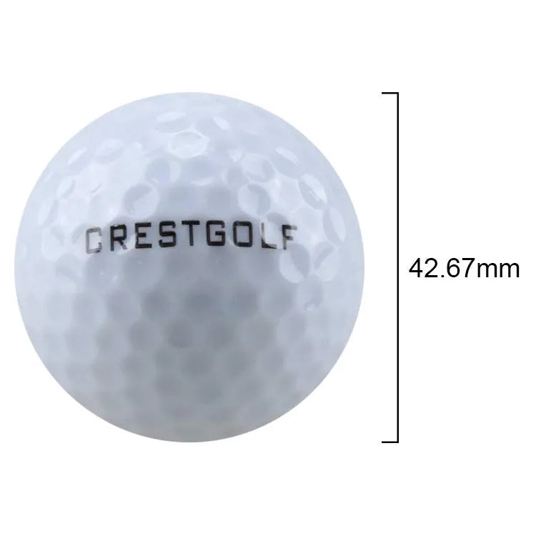 LED golf ball 42.6mm with resin surface and synthetic rubber core, white colour for night training