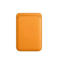 Black PU leather magnetic card case for iPhone with MagSafe back and card holder