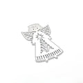 White carbon steel angel knife mould for card embossing with hanging ornament