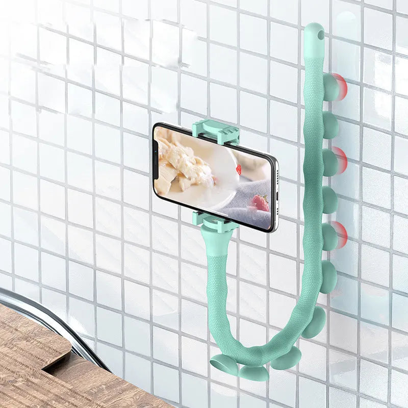 Black flexible rubber mobile phone holder extended to 62cm with 360-degree rotating head