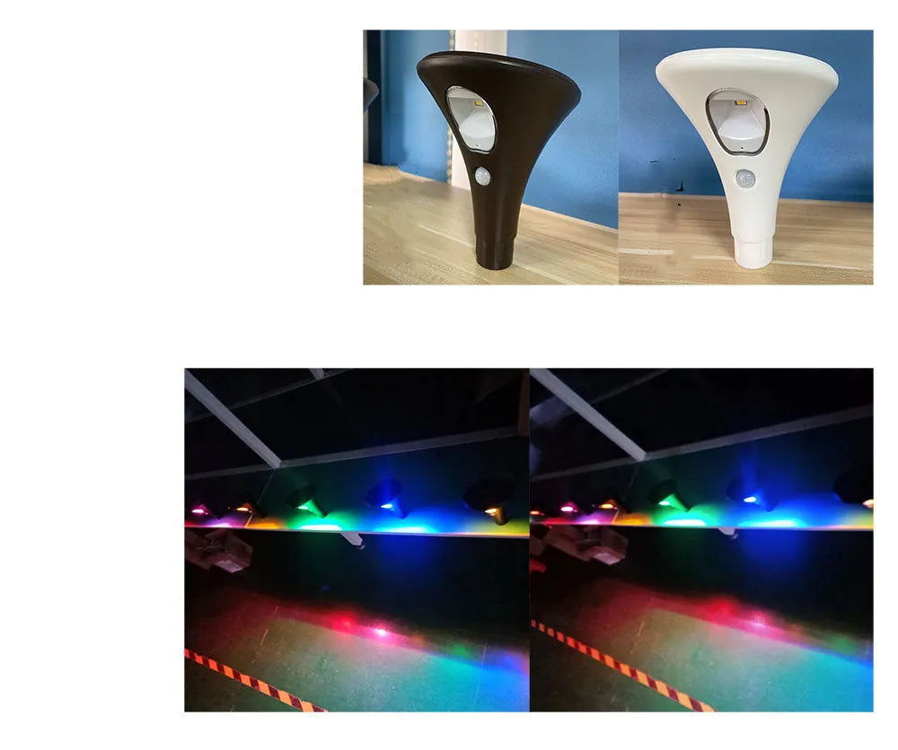 Solar induction ground plug light with lamp pole and connecting tubes for outdoor garden installation