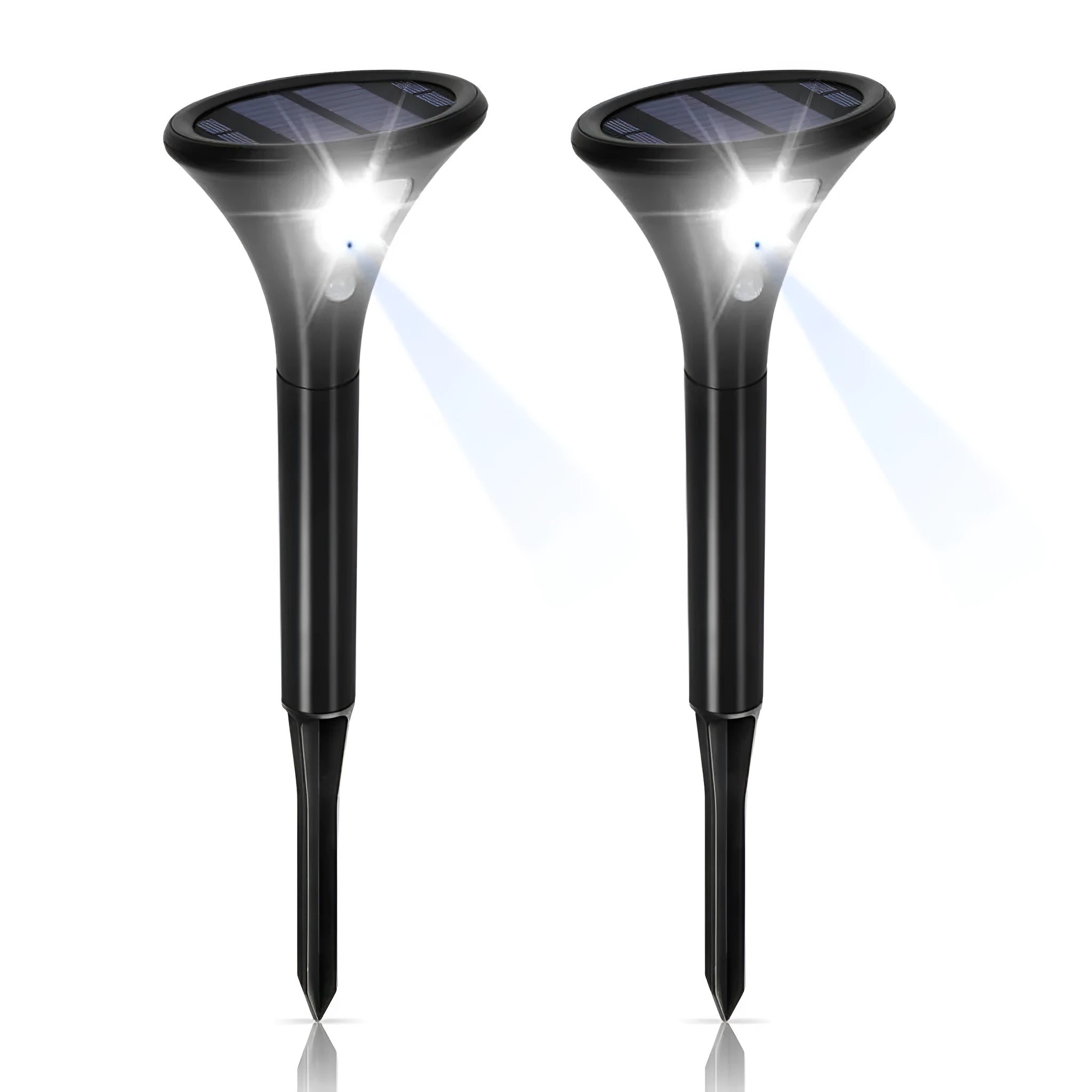 Solar induction ground plug light with lamp pole and connecting tubes for outdoor garden installation