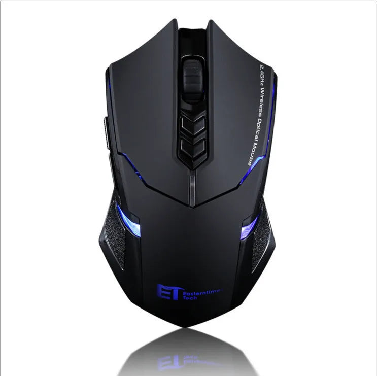 Wireless gaming mouse with 4000 DPI, 7 buttons, and four-way scroll wheel, black colour