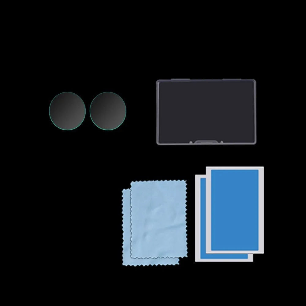 Black tempered glass screen protector for Insta360 ONE X2 action camera lens