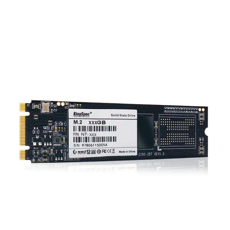 KingSpec M.2 NGFF 2280 SATA SSD solid state drive black PCB 22x80mm