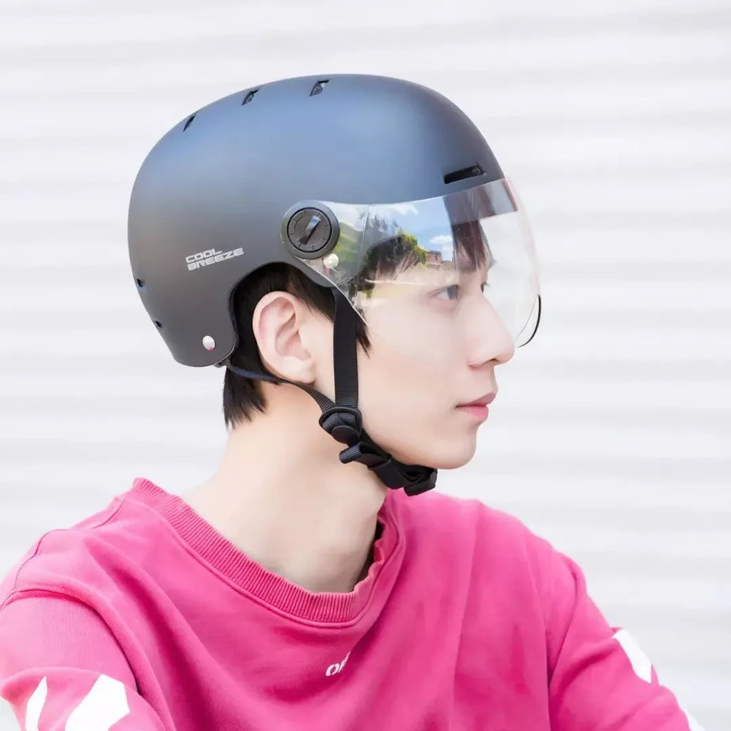 Cool Breeze riding helmet in Gray with ABS shell cushioning and anti-impact protection one size unisex cycling skateboard scooter