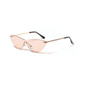 Brown lens vintage sunglasses with metal frame for adults