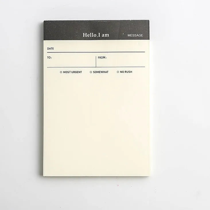 Business day planner notepad with paper cover and 52 pages, tear pad style for office desk use