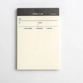 Business day planner notepad with paper cover and 52 pages, tear pad style for office desk use