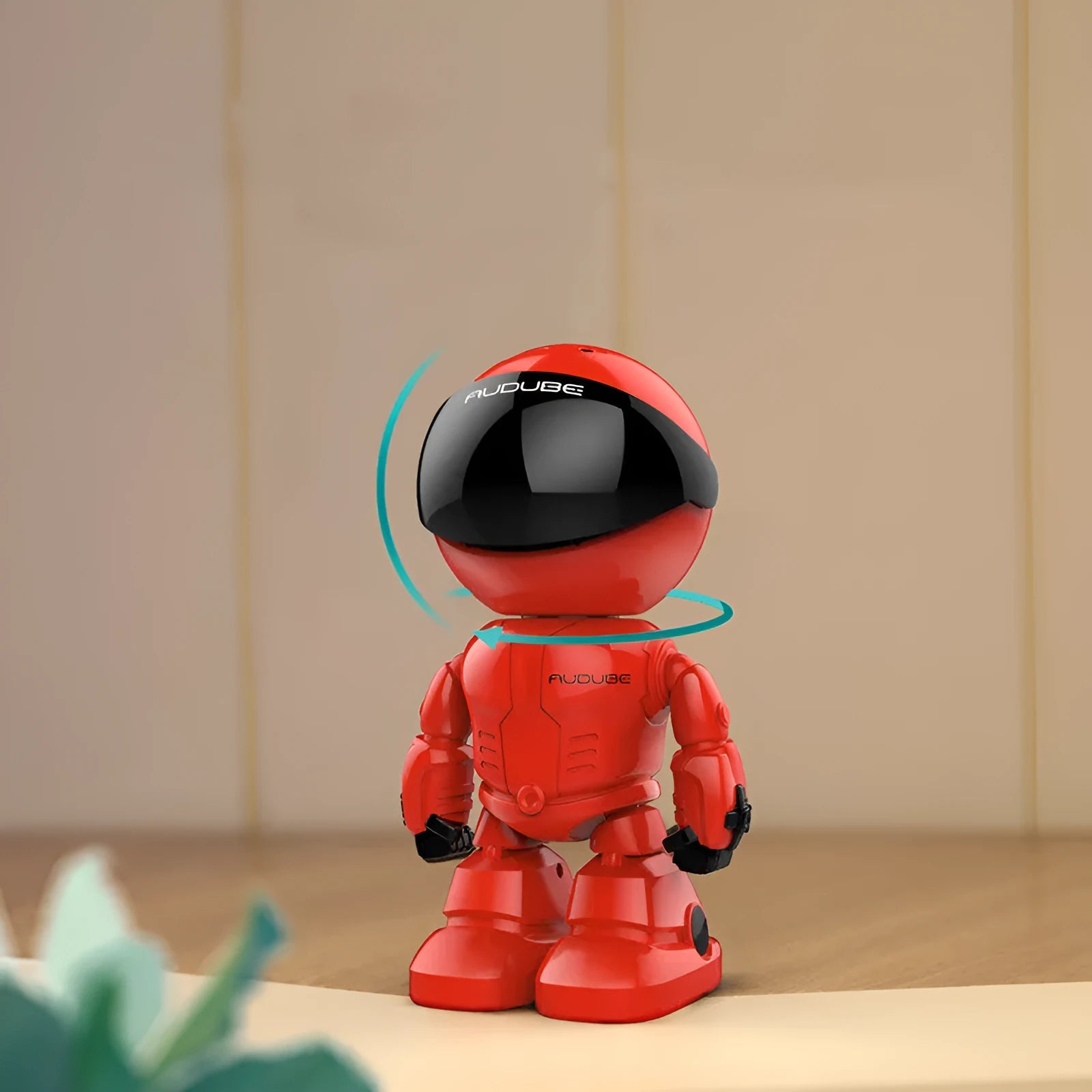 Silver plastic HD night vision robot surveillance camera with 355-degree rotation capability