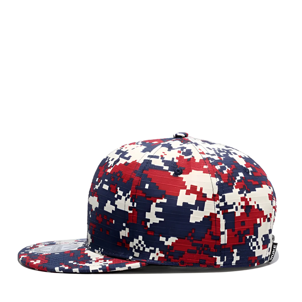 Cotton baseball cap with wide brim and flat eaves, adjustable strap, size S 54-56cm, styles A B C.