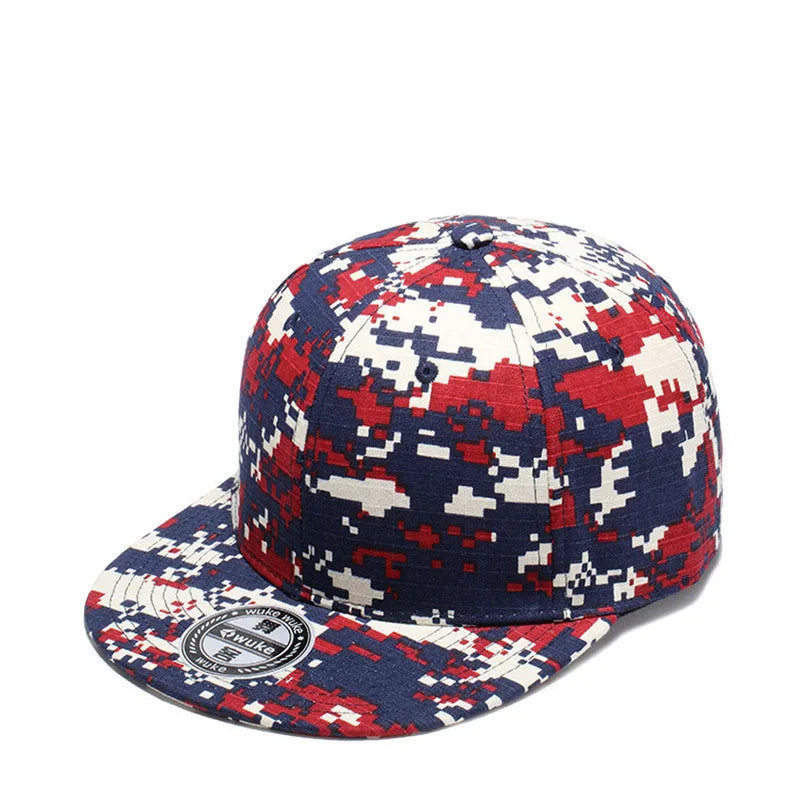 Cotton baseball cap with wide brim and flat eaves, adjustable strap, size S 54-56cm, styles A B C.