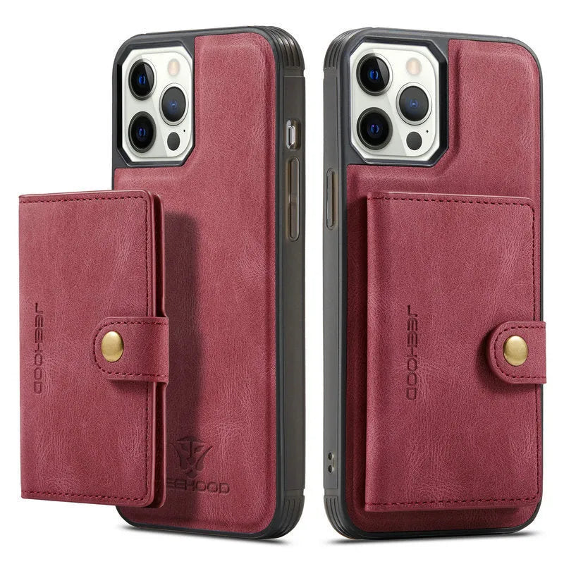 Doka Wallet XR magnetic phone case with card holder in imitation leather for iPhone and Samsung