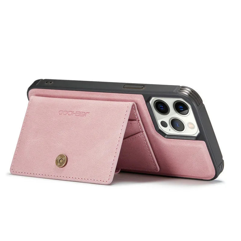 Doka Wallet XR magnetic phone case with card holder in imitation leather for iPhone and Samsung