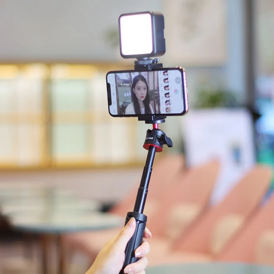 Combo 8 mobile phone vlog stand and fill light bracket set in colour as shown