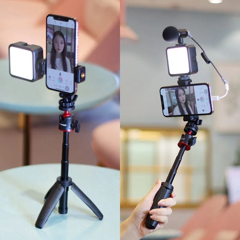 Combo 8 mobile phone vlog stand and fill light bracket set in colour as shown