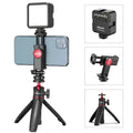 Combo 8 mobile phone vlog stand and fill light bracket set in colour as shown