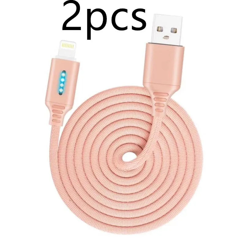 Fabric weaving fast charging cable showing woven texture and USB connector